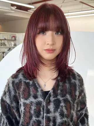 ミディアム カラー 暖色カラー/透明感 ベージュ/結羽🌼のヘアスタイル