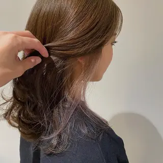 ミディアム カラー 神奈川大学最寄り白楽 三本松巧のヘアスタイル