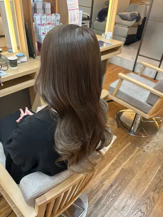 セミロング カラー ヘアアレンジ 韓国ヘア sasugaのヘアスタイル