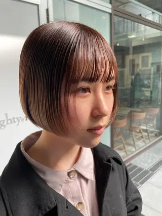 ショート 栄　mighty by H所属・不破一輝/栄/矢場町 ボブ/レイヤー/艶髪のヘアスタイル