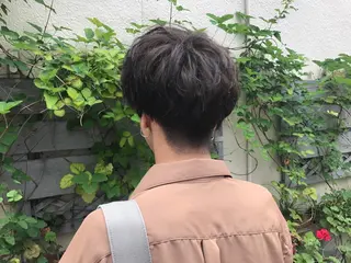 カラー メンズ 暖色カラー🍊 ボブ🌿顔周りcutのヘアスタイル