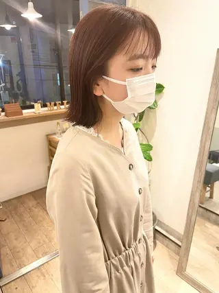 ミディアム カラー 🩰オリーブ/ ベージュ松本咲花🩰のヘアスタイル