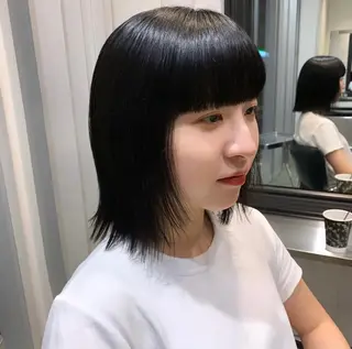 ミディアム カラー もてぎさやか👩🏻 🪄巻ける縮毛矯正のヘアスタイル