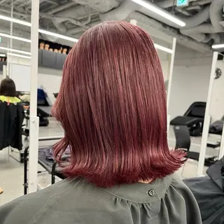 ミディアム カラー 🍒♡艶髪暖色カラー saaya♡🍒のヘアスタイル
