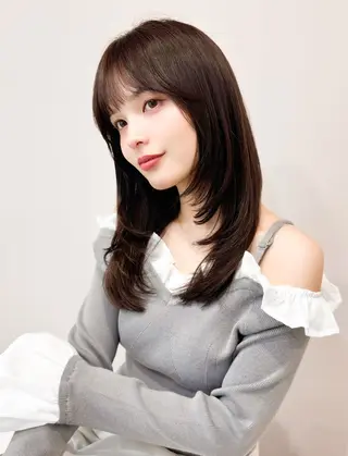 セミロング 韓国アイドルヘア🩶 nanako🦋のヘアスタイル