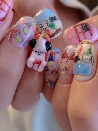 ネイル 3dパーツ/流行り 👧shushu❤️のネイルデザイン