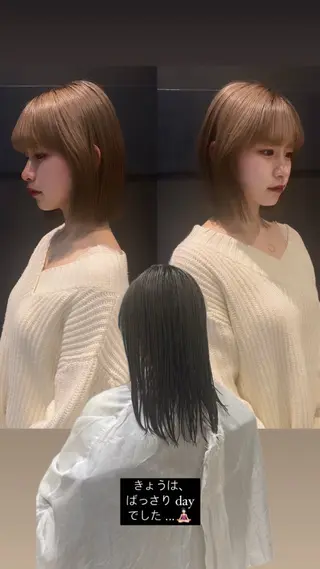 ショート カラー パーマ mai / linoah˚✧のヘアスタイル