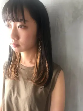 ミディアム カラー ヘアアレンジ stylist/蛯谷 珠里のヘアスタイル