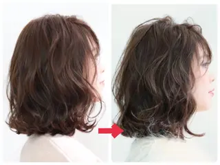 ミディアム ブリーチなしダブル/ レイヤーカット 小棹のヘアスタイル