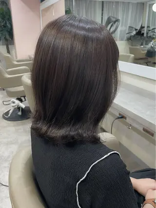 ミディアム カラー 韓国風パーマ/ヘア セット/店長みづきのヘアスタイル