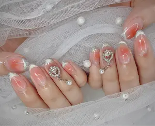 ネイル I-nailロング /ワンホン/キラキラのネイルデザイン