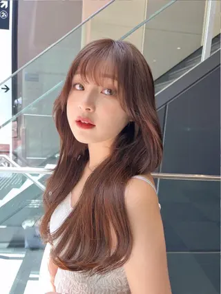 ロング RIKO👼🏻💓 韓国ガーリーのヘアスタイル