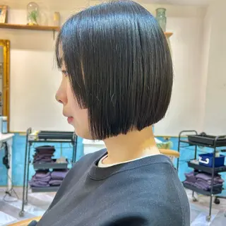 ミディアム 髪質改善【縮毛矯正】 北千住で美髪に導く人のヘアスタイル