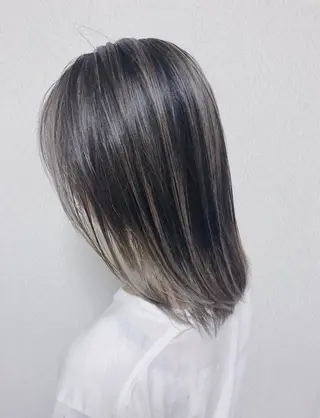 ミディアム カラー ケアブリーチ /髪質 改善/古橋圭史郎のヘアスタイル