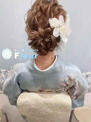 ロング ヘアアレンジ セットサロン      ラフテル所属・大阪/ヘアアレンジ /似合わせset💐のヘアスタイル