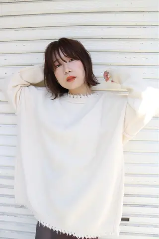 セミロング 🍀透明感抜群🍀/ ハイトーンカラーのヘアスタイル