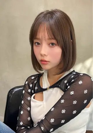 ミディアム カラー 【銀座】艶髪/上品な カラー特化/涼/駅近のヘアスタイル