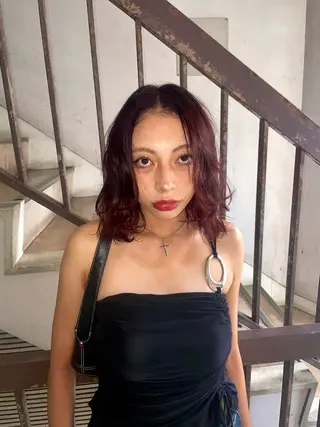 ミディアム カラー デザインカラー⭐︎★ 🐆hyo🐆のヘアスタイル