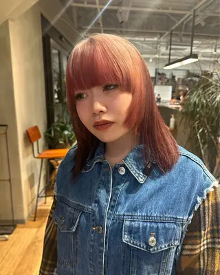 ミディアム カラー yuki / 岡崎ハイトーンカラーのヘアスタイル