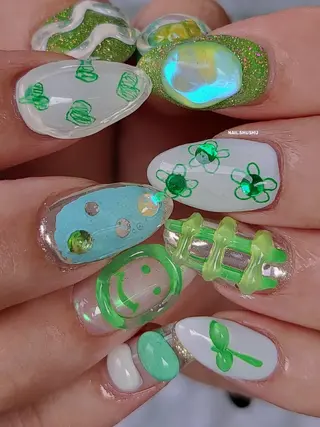 ネイル 3dパーツ/流行り 👧shushu❤️のネイルデザイン