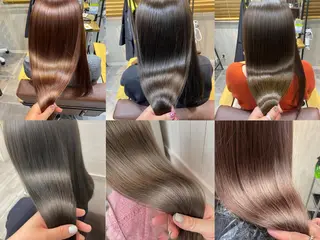 セミロング カラー パーマ ヘアケア特化型サロン newi 京橋のヘアスタイル