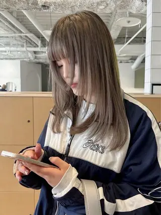 セミロング LUVISM りきカットモデル募集のヘアスタイル