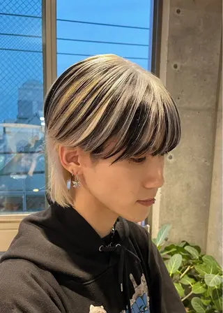 カラー メンズ 最強デザインカラー/ ブリーチ/アヤミ🌟のヘアスタイル