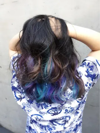 セミロング カラー 韓国ヘア🤍髪質改善 🇰🇷AKANEのヘアスタイル