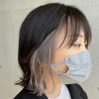 カラー 透明感ブリーチ ハイトーンウエダのヘアスタイル