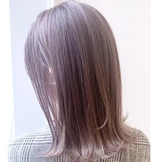 ミディアム ブリーチなしダブル/ レイヤーカット 小棹のヘアスタイル