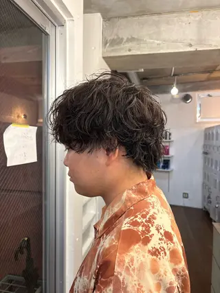 パーマ メンズ 似合わせヘア/ ハイライト/廣田歩のヘアスタイル