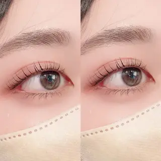 マツエク・マツパ 透明感カラー🎀 ／レイヤー／マツエクのヘアスタイル