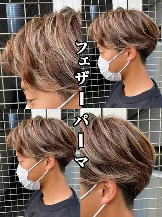 メンズ ✨艶カラーと縮毛矯正 🦖しんのすけ🦖のヘアスタイル