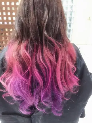 セミロング カラー モテ髪透明感❤️ デイズヘアカラーのヘアスタイル