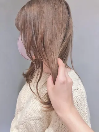 セミロング カラー 圧倒的透明感カラー nana🦕のヘアスタイル