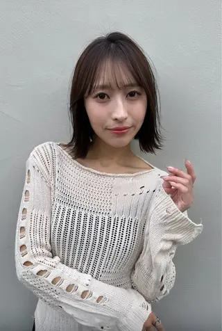 ミディアム カラー 蟹江 聡太✨レイヤーカットのヘアスタイル