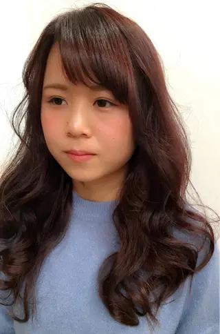 セミロング カラー パーマ _WHITE高槻所属・_WHITE高槻店 yusukeのヘアスタイル