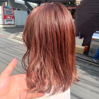 セミロング カラー 透明感 カラー🌿KANTAのヘアスタイル