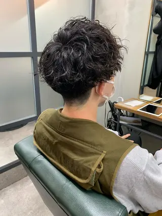 ショート パーマ メンズ 【S.BROOM】 店長　西川徹のヘアスタイル