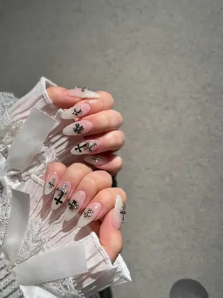 ネイル I-nailロング /ワンホン/キラキラのネイルデザイン