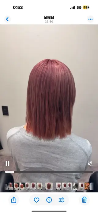 ミディアム よしえ /心斎橋美容室のヘアスタイル