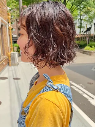 ミディアム パーマ 🌼似合わせカット 🌼おぎの みき🌼のヘアスタイル