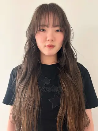 ロング カラー ケアパーマ/ケアブリ ーチdaisukeのヘアスタイル