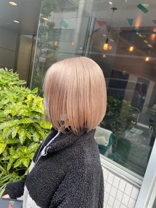 ミディアム カラー ハイトーン/ボブ /Riimooaのヘアスタイル