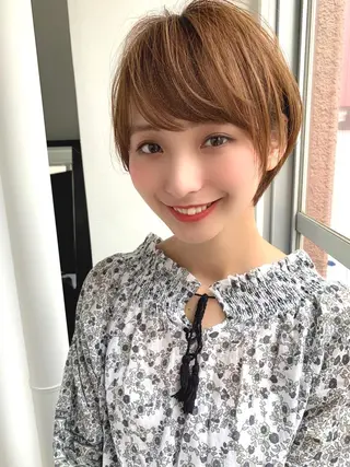 ショート 縮毛矯正/ショート/ レイヤー/畑中正敏のヘアスタイル