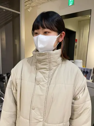 ミディアム 斉藤 瑞恵のヘアスタイル