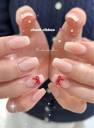 ネイル 🎀チーク/ちゅるん 🫧chisa🎀のネイルデザイン