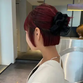ショート カラー ボブハイトーン🦖 デザインMAMIのヘアスタイル