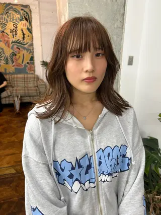 セミロング 🫧透明感カラー🫧 ハシモトタケルのヘアスタイル