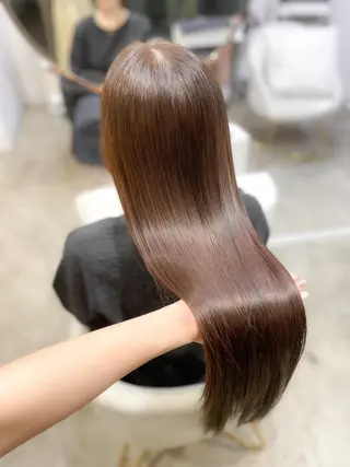 ロング カラー ブリーチ無し透明感 カラー🎀rencaのヘアスタイル